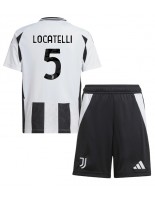 Juventus Manuel Locatelli #5 Domácí dres pro děti 2024-25 Krátký Rukáv (+ trenýrky)